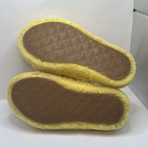 UGG Kids Fluff Yeah Slide Slippers Yellow Sheepskin Youth Size 13 1098494K - Picture 16 of 16